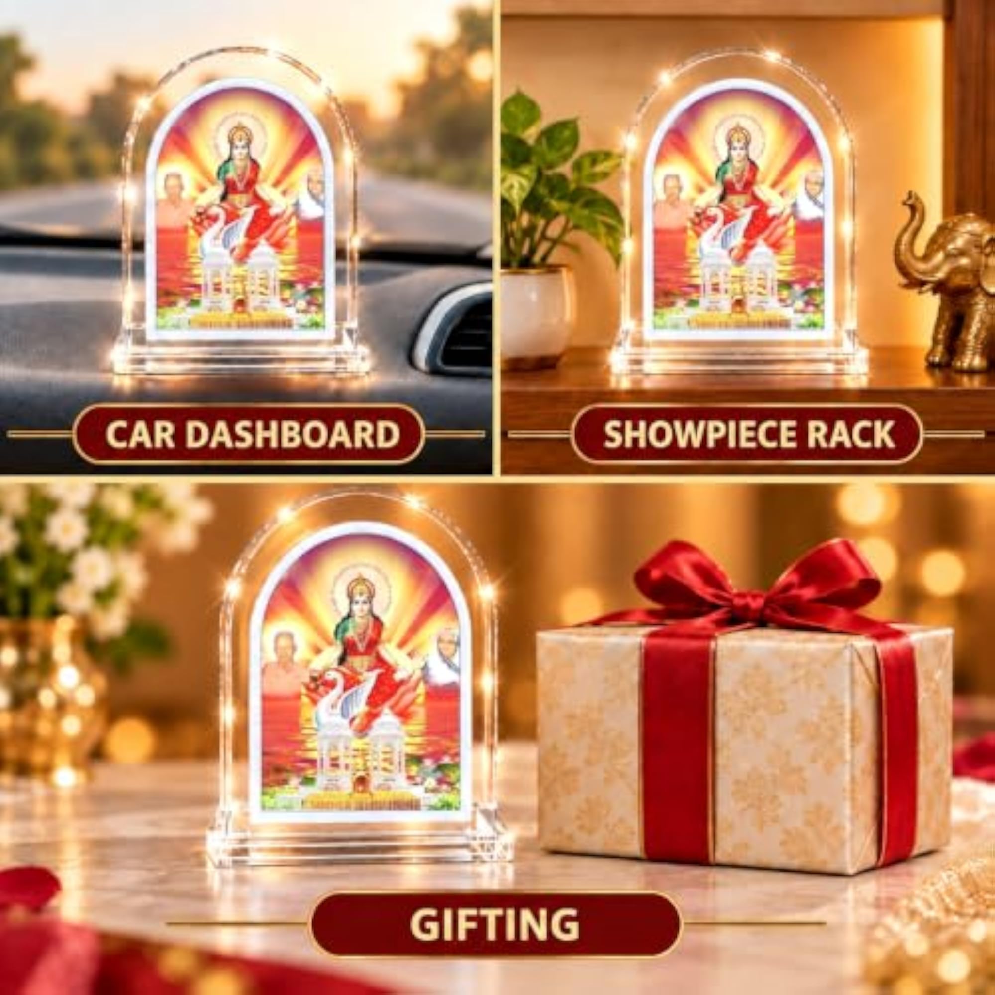 Gayatri Mata L Shape Acrylic Showpiece